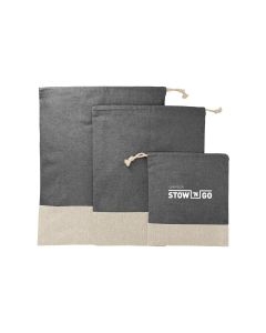 Recycled 3pc Travel Pouch Set